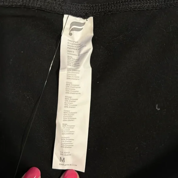 Fabletics Black NWT Size M. Never worn. 74.95. Mesh accents. - Picture 4 of 10